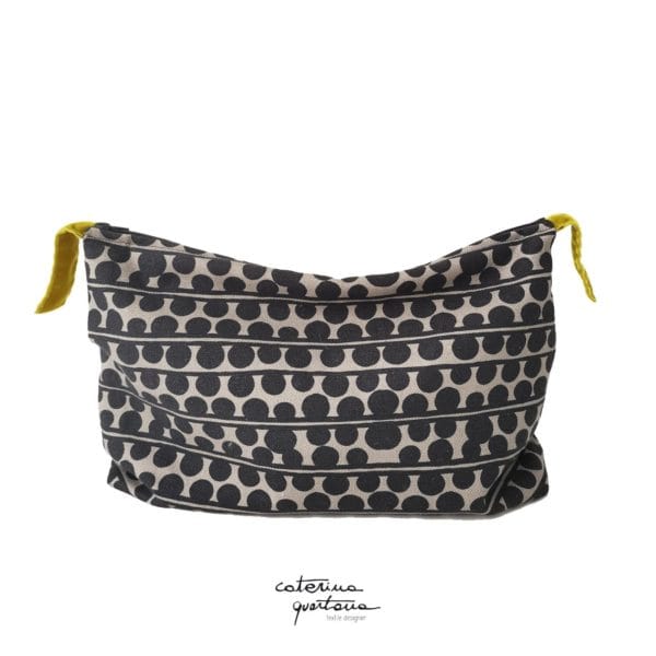Bouclé and Lime Velvet Pochette