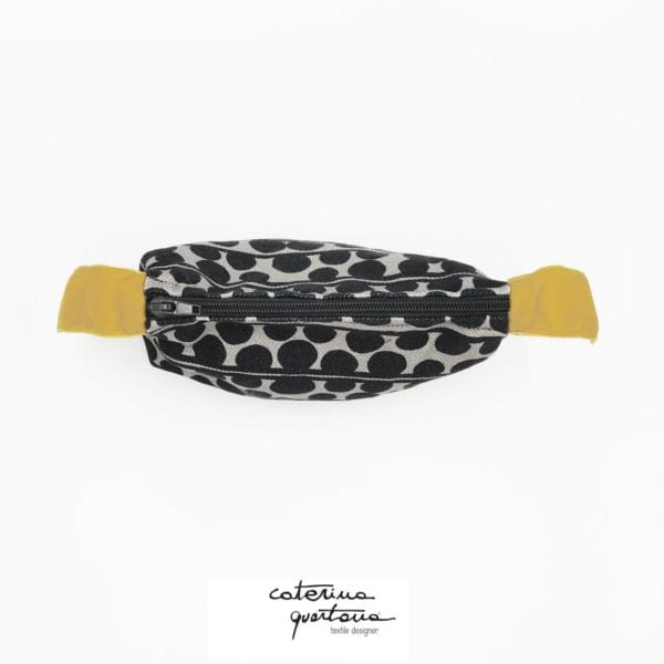 Pochette Bouclé e Velluto Colore Limone - Image 2