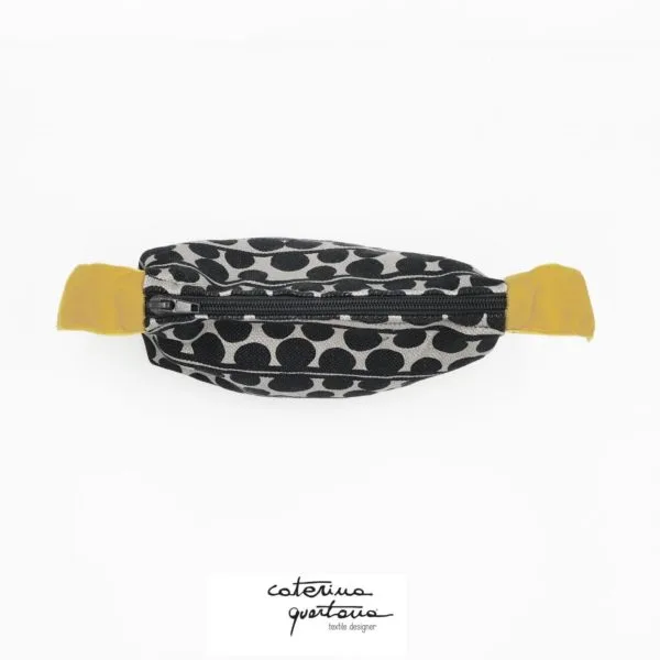 Pochette Bouclé e Velluto Colore Limone - immagine 2