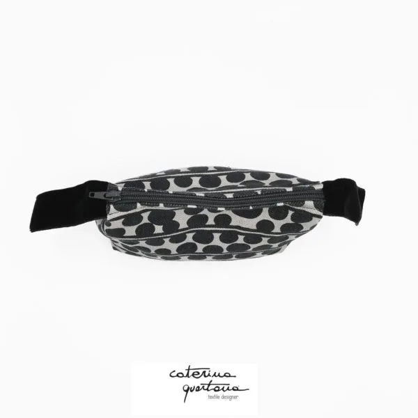 Pochette Bouclé e Velluto Colore Nero - immagine 2