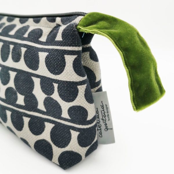 Pochette Bouclé e Velluto Colore Oliva - immagine 2