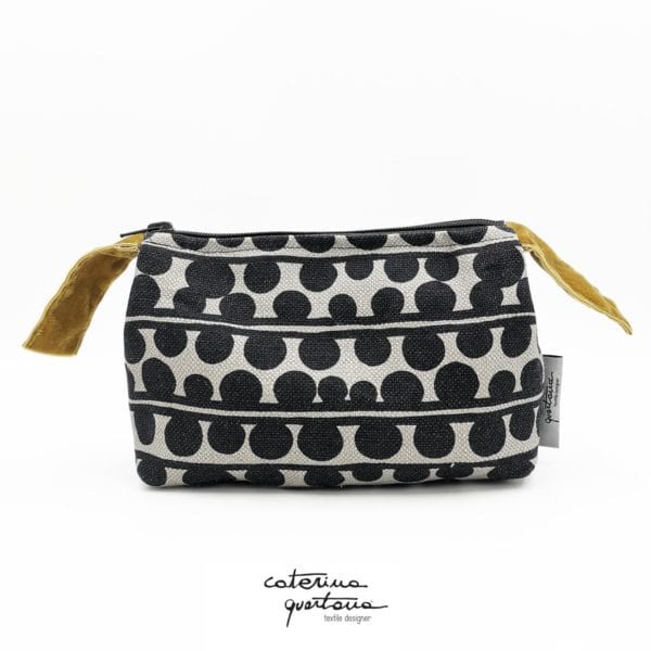 Pochette Bouclé e Velluto Colore Oro