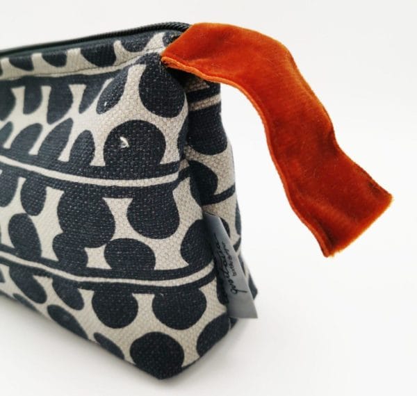 Bouclé and Rust Color Velvet Clutch Pochette - Image 2