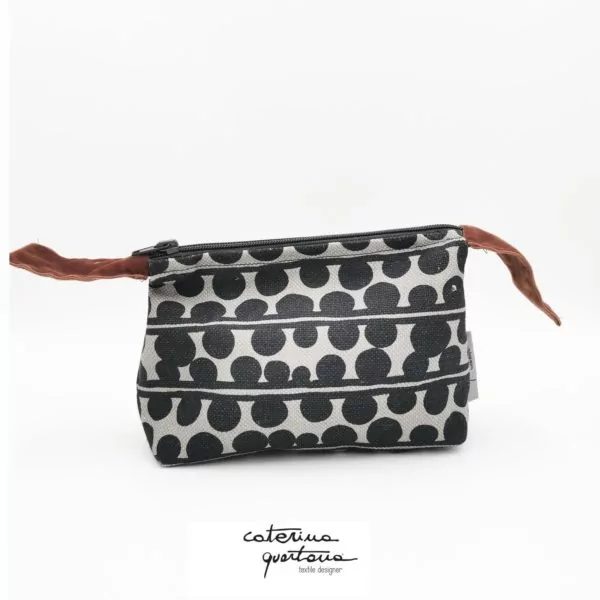 Pochette Bouclé e Velluto Colore Ruggine