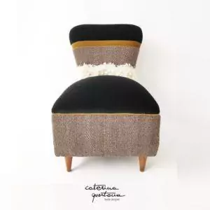 Poltroncina in Lana e Velluto