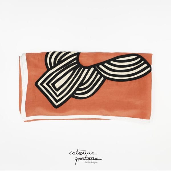 Baby Peach Silk Foulard Scarf - Image 2