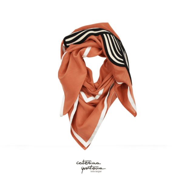 Baby Peach Silk Foulard Scarf