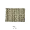 Linen placemat Frisée design in forest green and natural color - Image 3