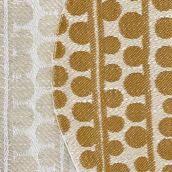 Sottopiatto in Lino disegno Bouclè color écru e biscotto - Image 3