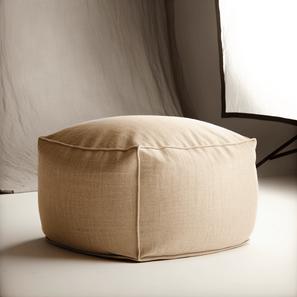 Pouf in Lino Imbottito: Comfort Naturale per Ogni Stanza