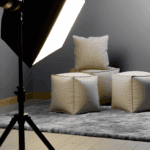 Pouf Quadrati in Tessuto: La Geometria che Arreda - Approfondisci l’uso dei pouf quadrati in tessuto per arricchire l’arredamento con un’estetica pulita e moderna.