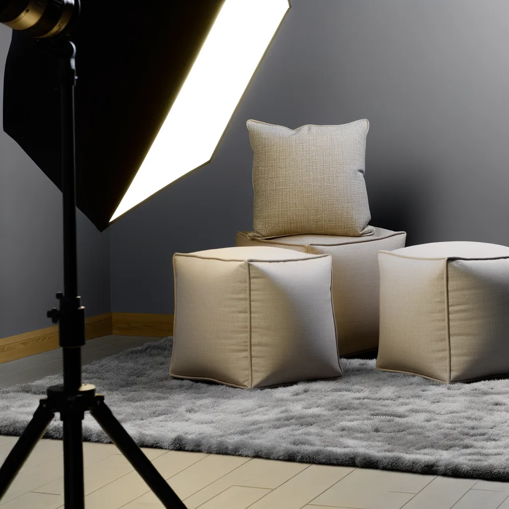 Pouf Quadrati in Tessuto: La Geometria che Arreda - Approfondisci l’uso dei pouf quadrati in tessuto per arricchire l’arredamento con un’estetica pulita e moderna.