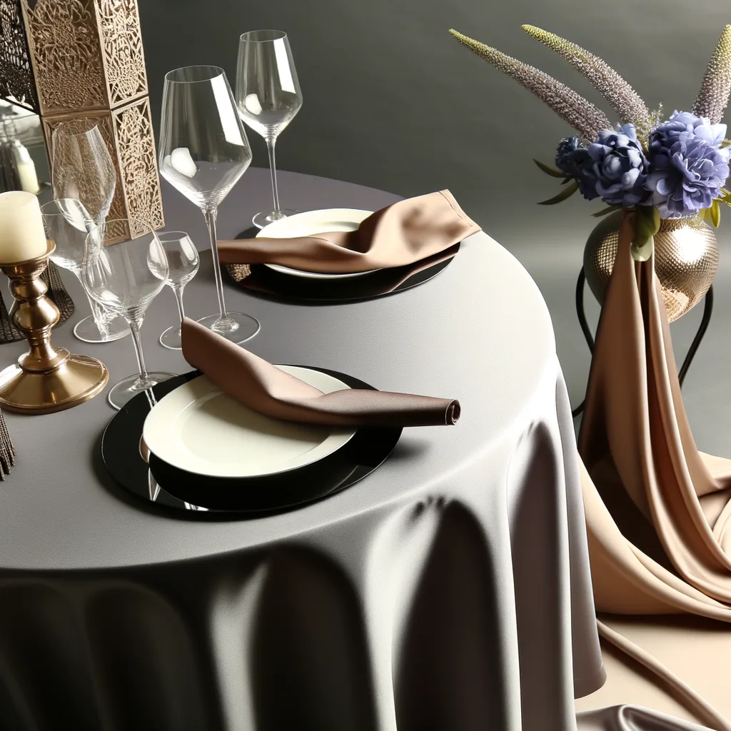 Tovaglie Ton sur Ton: Eleganza Sofisticata per una Tavola Coerente - Scopri come utilizzare tonalità simili per creare un effetto armonioso e di classe nella mise en place.