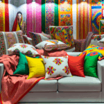 Cuscini Multicolore Ispirati alle Feste Sarde: Allegria e Identità - Analizza l’uso delle palette festive tradizionali nei tessili per il living.