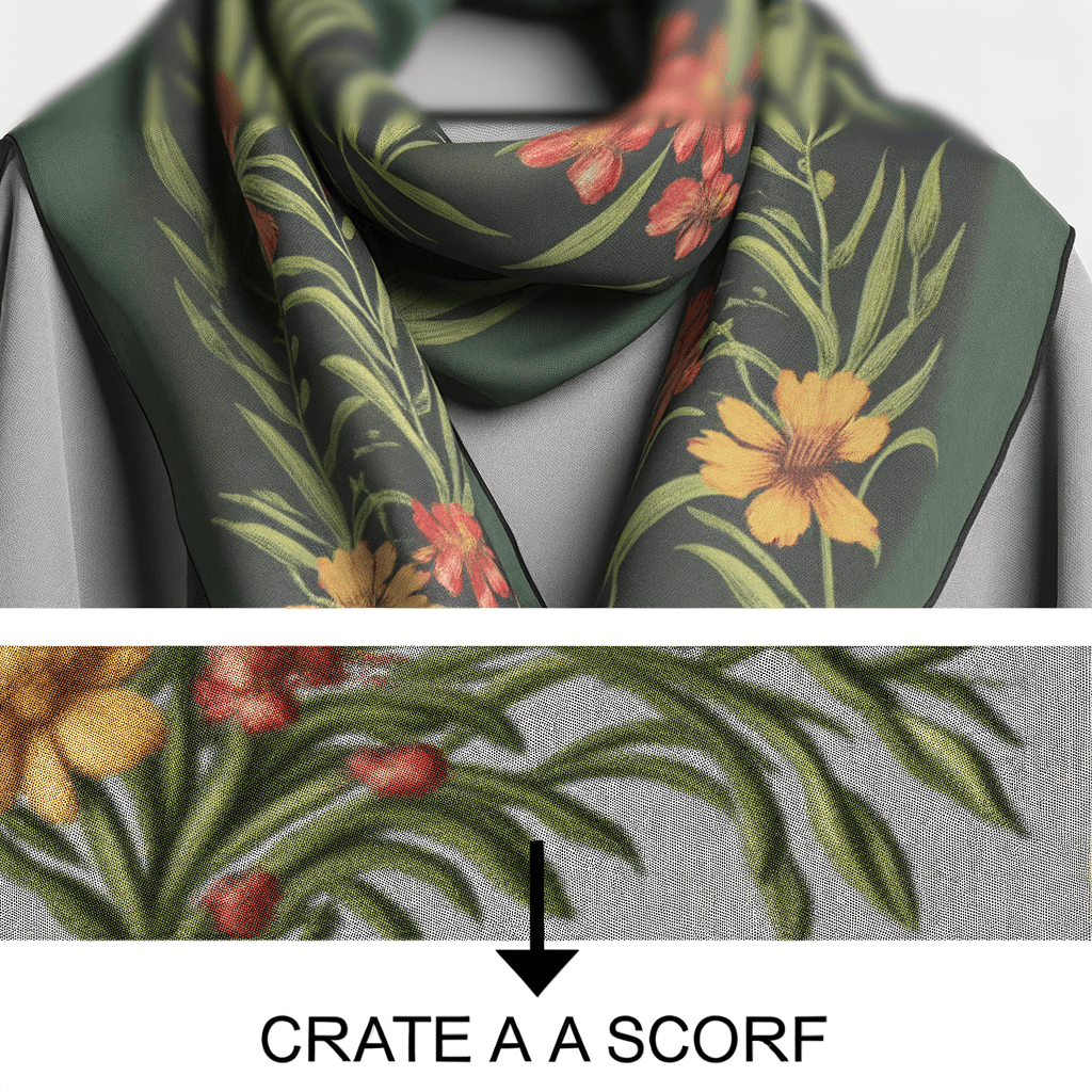 Foulard con Motivi Floreali Sardi: La Natura Mediterranea come Ispirazione