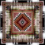 Foulard con Motivi Geometrici Sardi: Stile Contemporaneo e Radici Antiche - Scopri pattern ispirati alle tessiture sarde applicati alla moda di lusso.