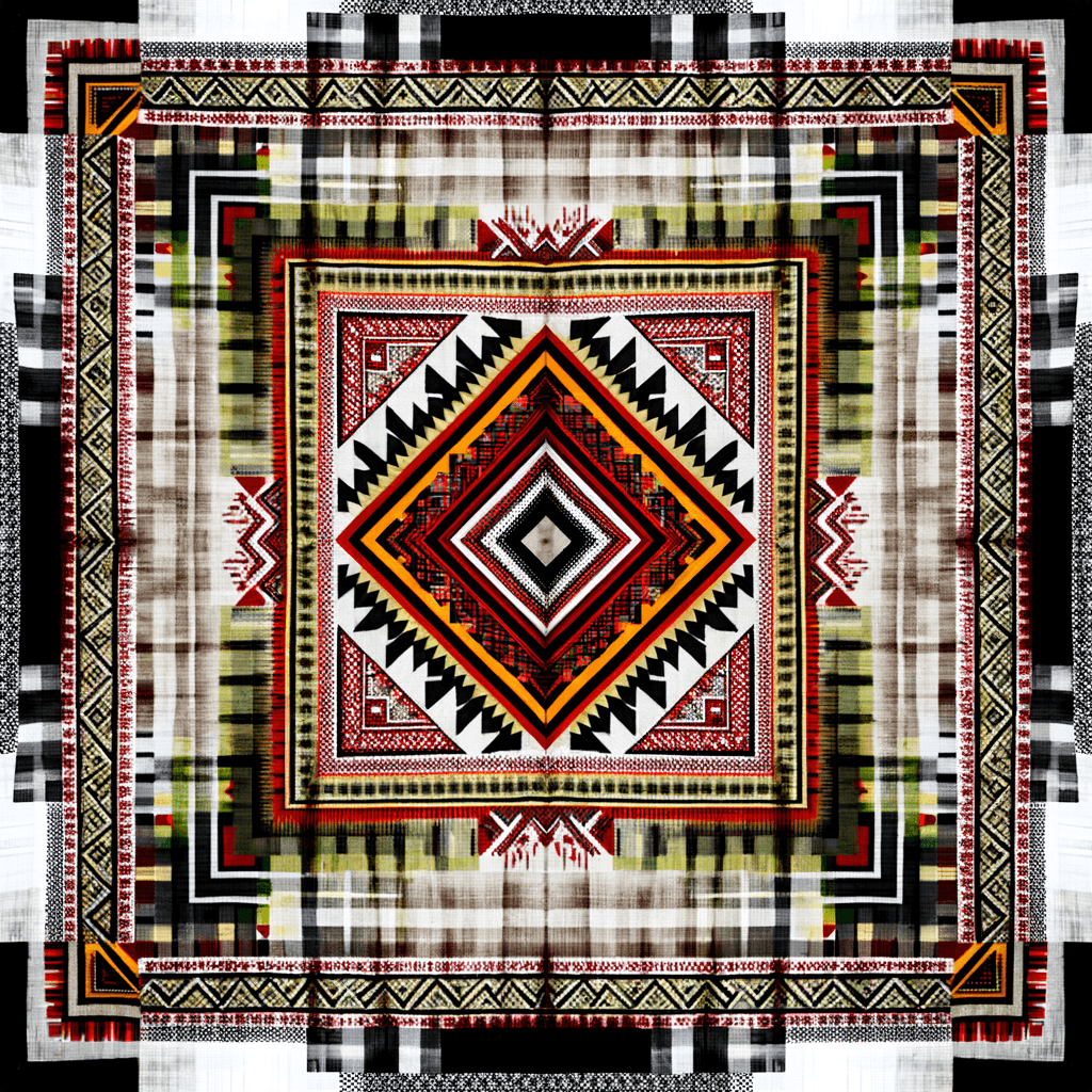 Foulard con Motivi Geometrici Sardi: Stile Contemporaneo e Radici Antiche