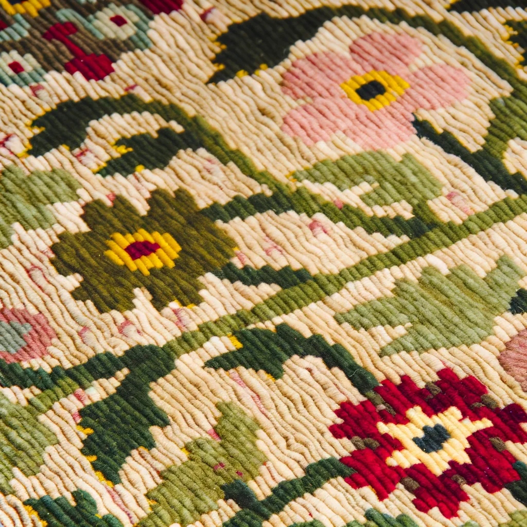 Tappeti Sardi a Motivi Floreali: Natura Tessuta nei Pavimenti - Esplora la bellezza dei motivi vegetali nei tappeti artigianali sardi.