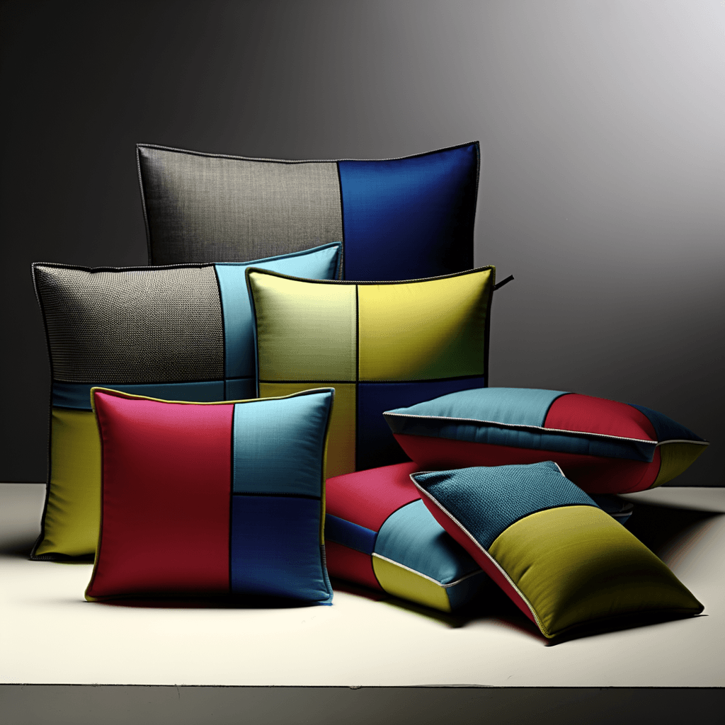 Cuscini a Blocchi di Colore: Modernità e Grafica Tessile