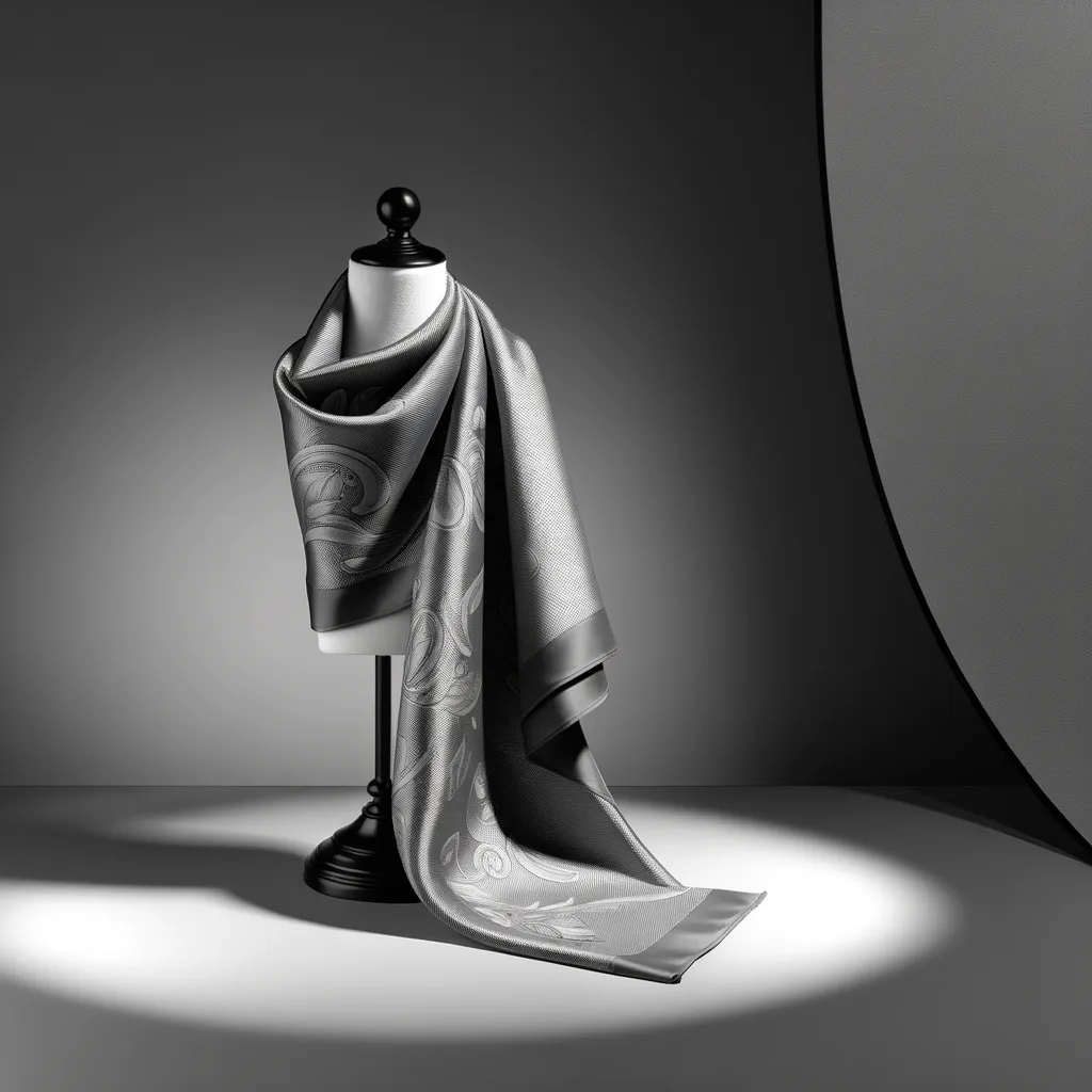 Foulard Ton sur Ton: Raffinatezza Senza Contrasto - Scopri la potenza visiva della monocromia nel design tessile.