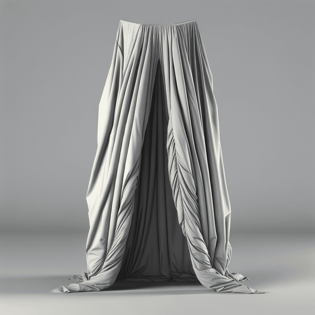 Tende a Pieghe Soffici: Movimento e Armonia nella Verticalità - Esplora il dinamismo dato dalle pieghe fluide.