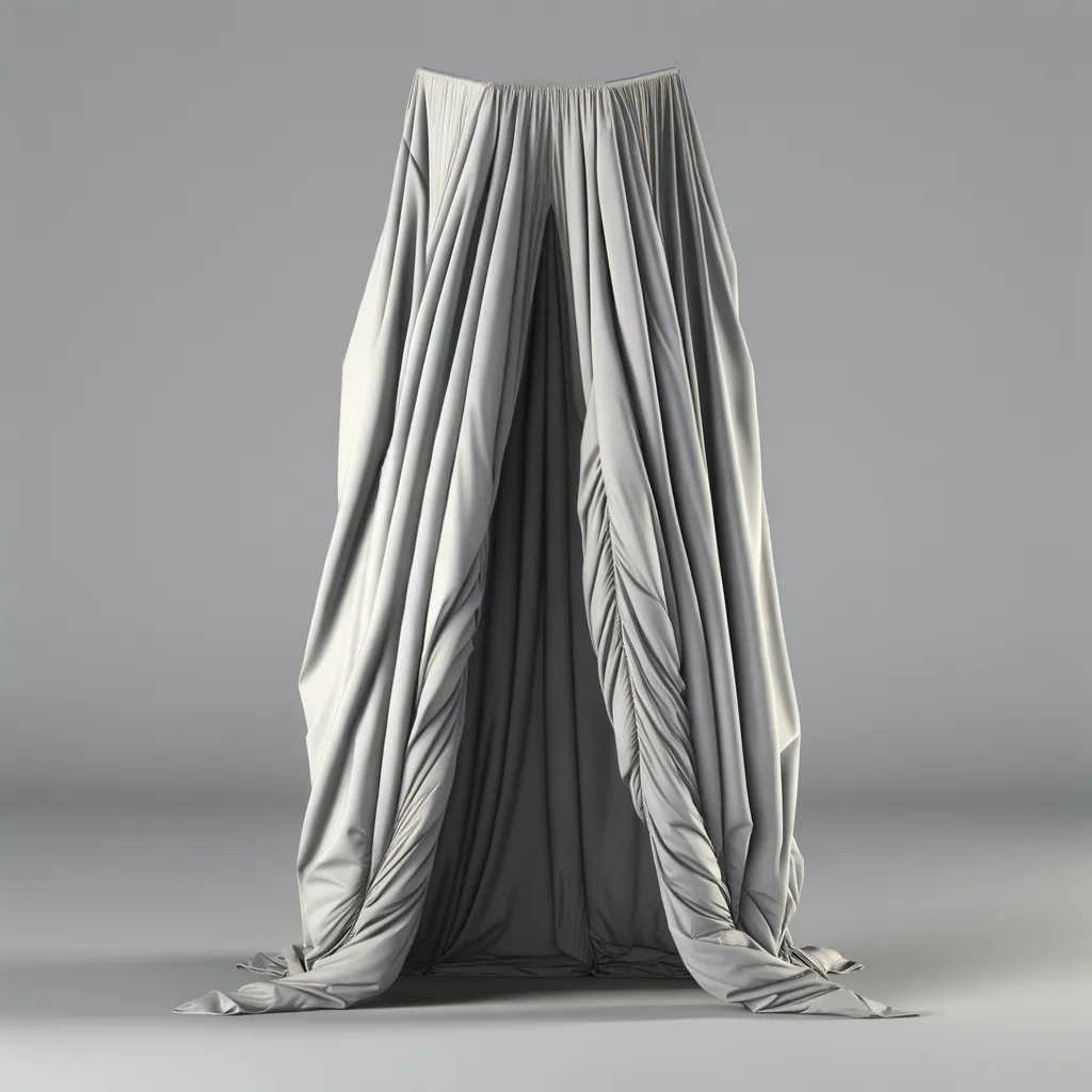 Tende a Pieghe Soffici: Movimento e Armonia nella Verticalità - Esplora il dinamismo dato dalle pieghe fluide.