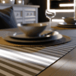 Tovagliette a Righe Sottili: Geometria e Ordine nel Design della Tavola - Analizza come il rigato leggero crea armonia visiva.
