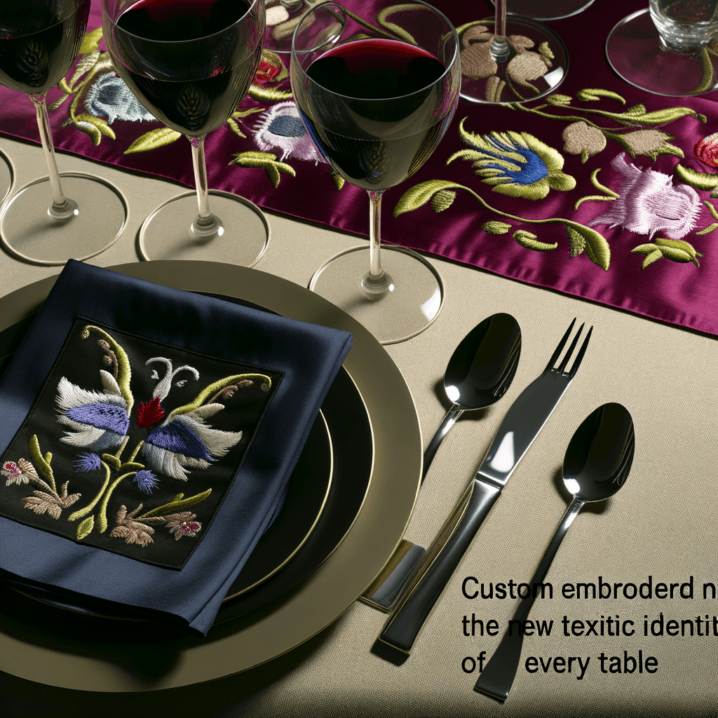 Tovaglioli Personalizzati: L’Identità Tessile di Ogni Tavola - Esplora la nuova tendenza del ricamo custom nel luxury dining.