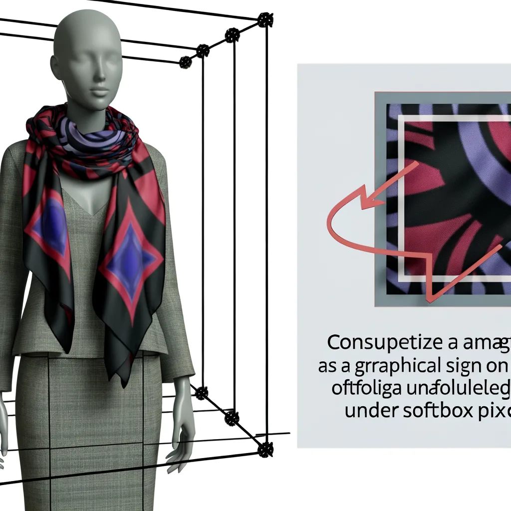 Foulard come Segno Grafico sull’Abito - Dialogo visivo.