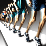 Runner Sovrapposti su Tavole Lunghe - Profondità e movimento.